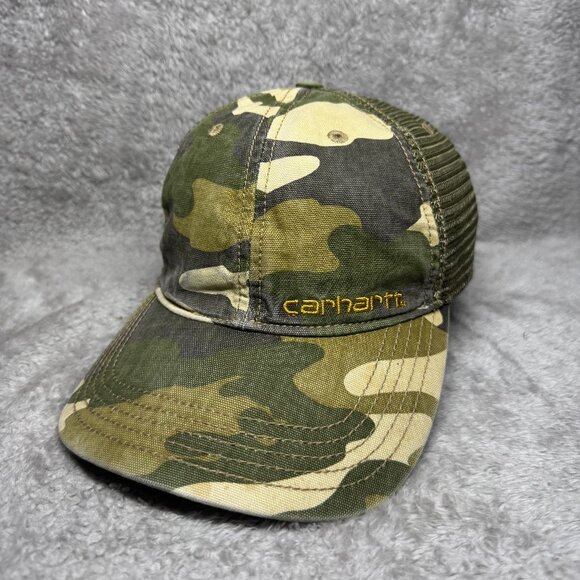 Carhartt Men's Brandt Camo Cap Mesh Back Dark Khaki Digi Camouflage Snapback - Picture 1 of 5